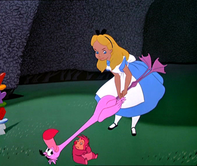 .   . K  .    .  . Alice in Wonderland. Croquet.