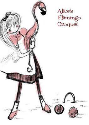 . K  .    .  . Alice in Wonderland. Croquet.