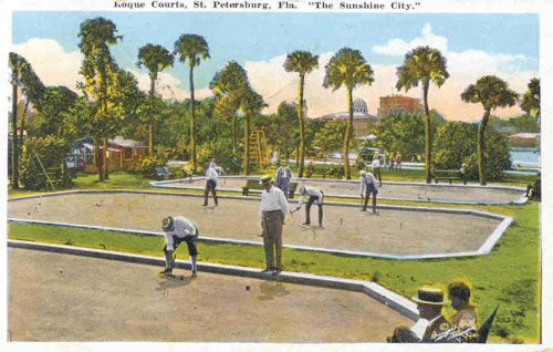 Roque Courts, St.Peterburg (Florida). Корты для игры в Роке - американский крокет, открытка.